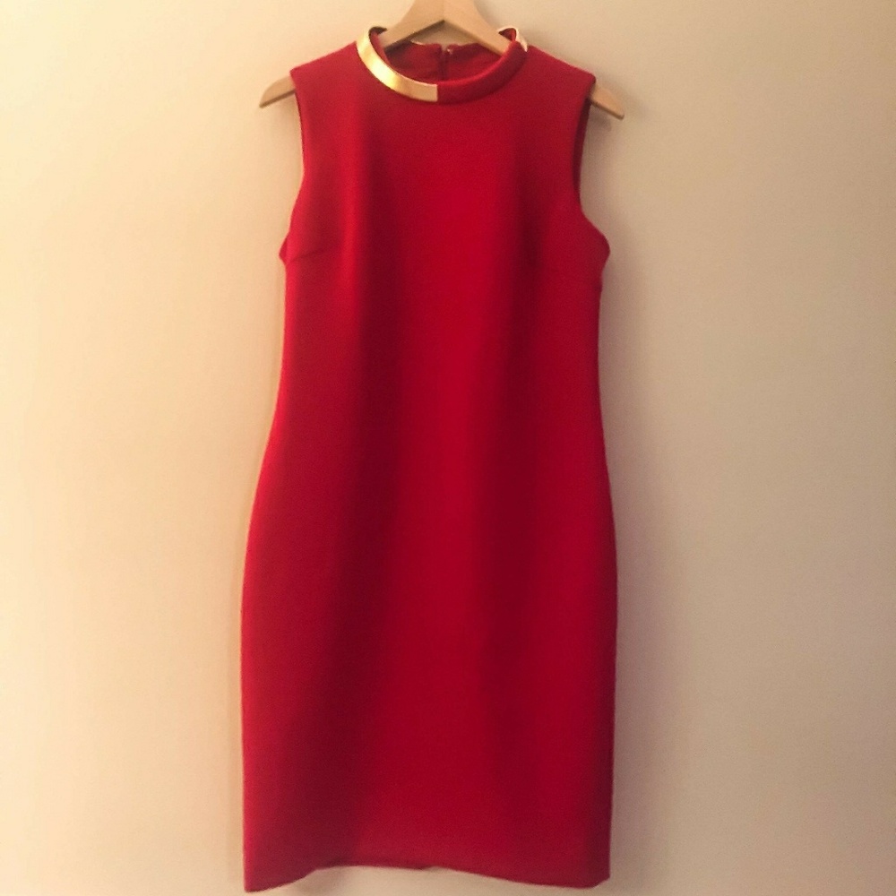Calvin Klein red dress like new